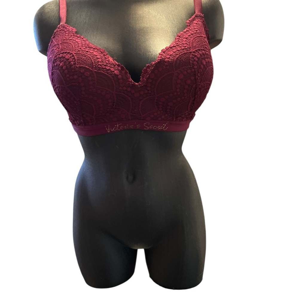 Victoria's Secret Deep Red Lace Bralette